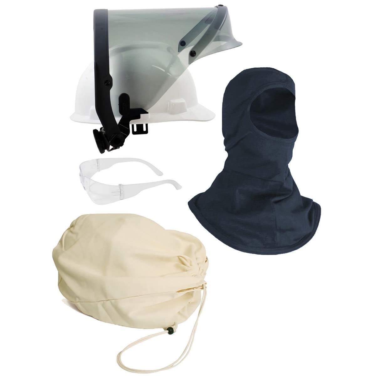 Enespro 12 Cal Arc Flash Faceshield Kit in White